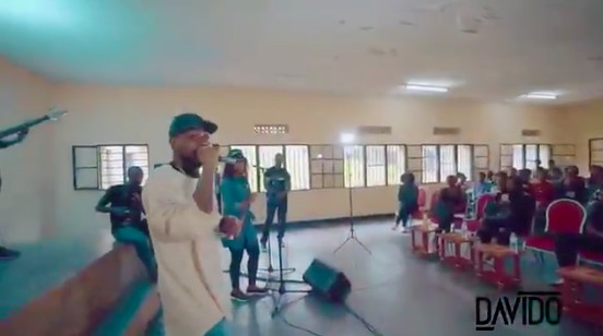 Davido visits Music School in Rwanda, donates $5000 - BellaNaija