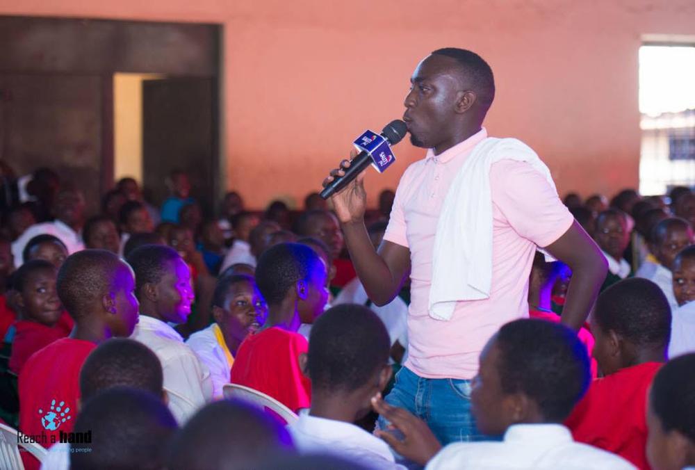 Korede Bello speaks and performs at Women's Day Outreach in Uganda