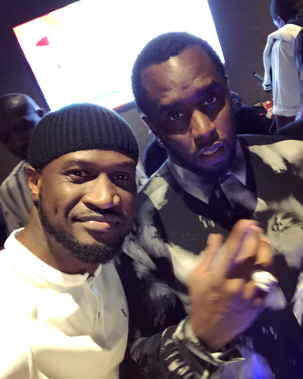 Mogul Link Up! Peter "Mr P" Okoye hangs out with Diddy & Cassie in Abu Dhabi