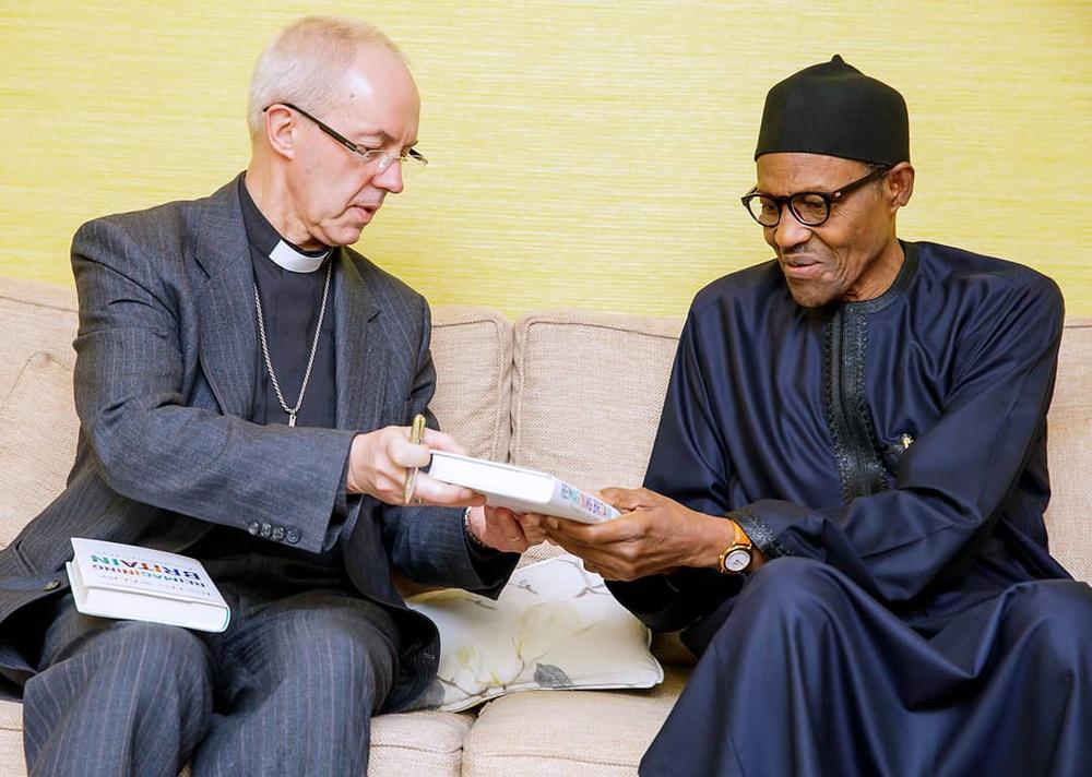 President Buhari receives Archbishop of Canterbury & Nigerian High Commissioner at the Abuja House in London