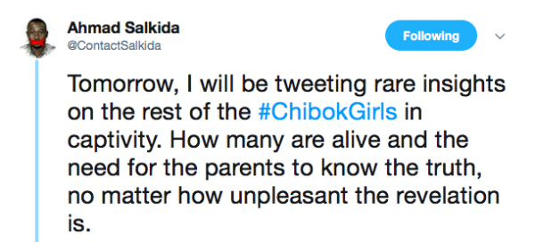 Journalist Ahmad Salkida shares details on Missing Chibok Girls - BellaNaija