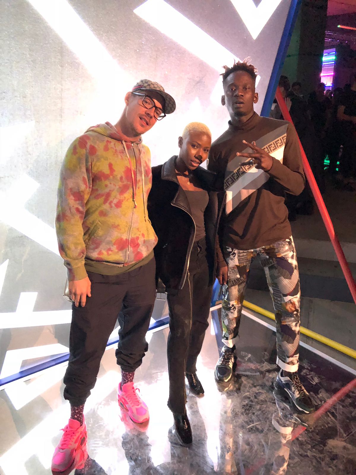 Fendi Gang! Mr Eazi parties with Big Sean, Jhene Aiko & Diplo in London