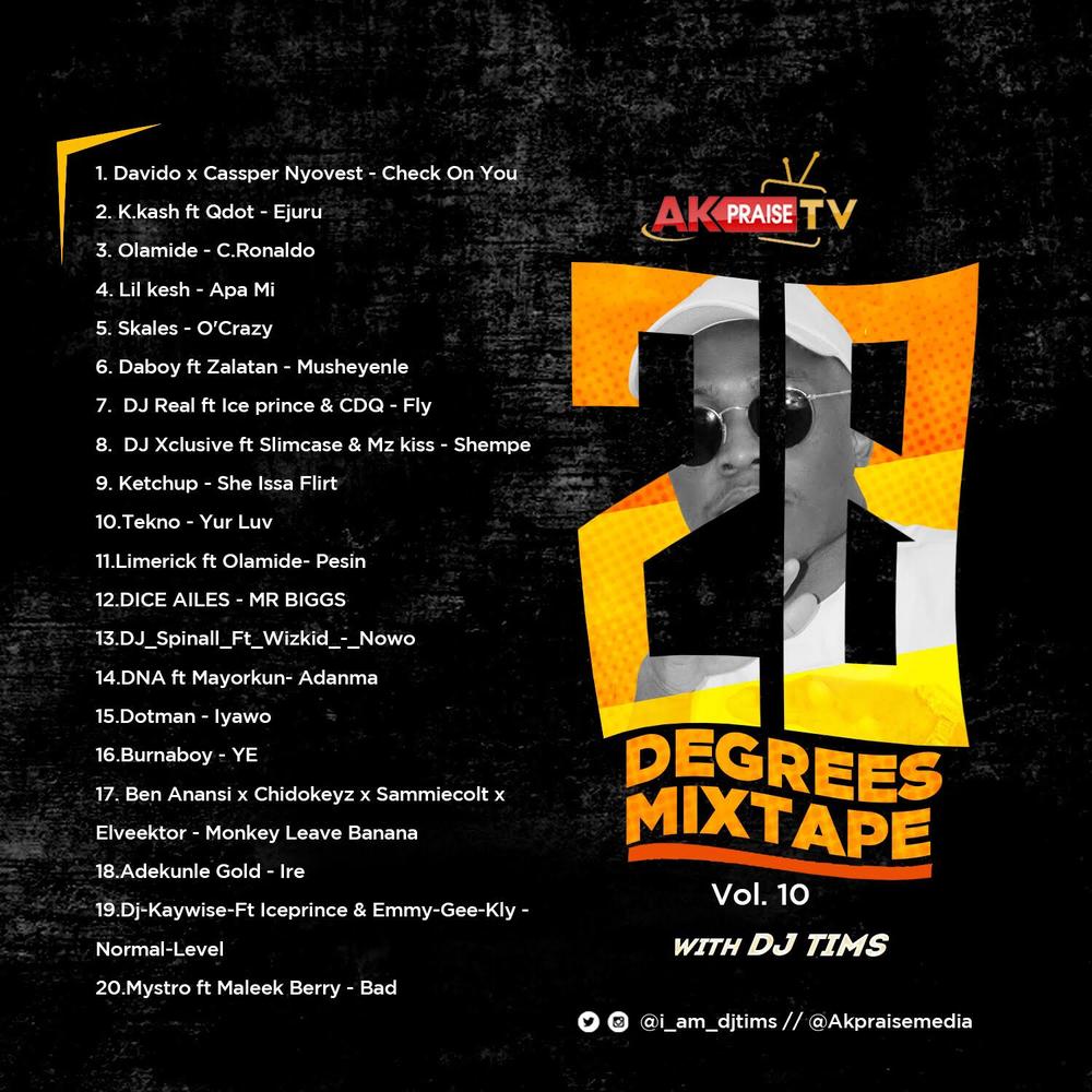 New Mixtape: DJ Tims - 20 Degrees Mixtape (Vol. 10)