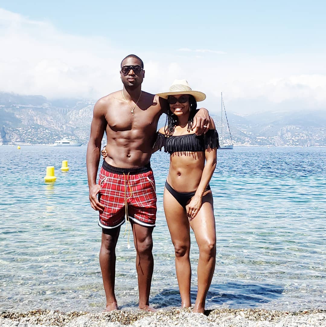 Gabrielle Union Wore a Yellow Thong Bikini While Soaking Up the Sun With  Dwyane Wade