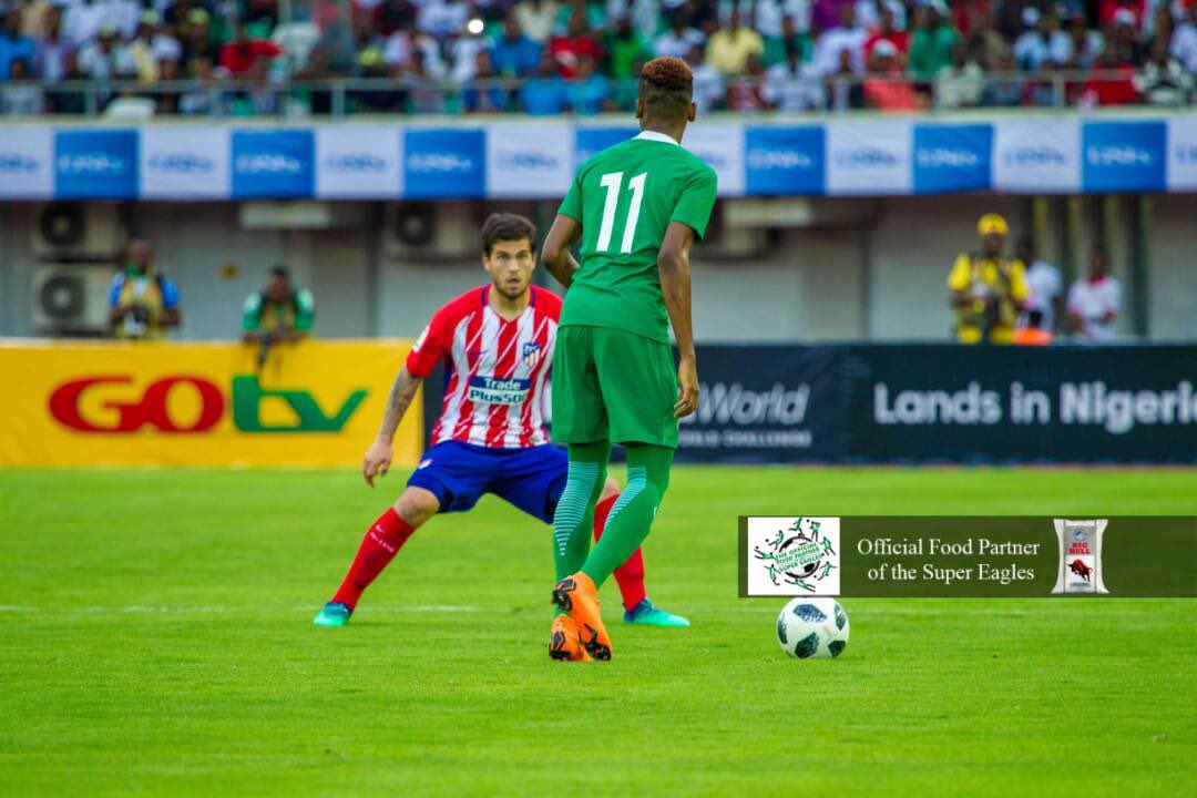 Super Eagles continue World Cup warm up with 2-3 defeat againt Spanish club Atletico Madrid