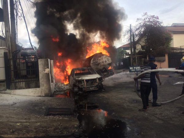 Diesel Tanker explodes at Victoria Island | BellaNaija