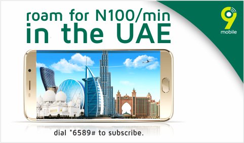 9Mobile UAE roaming