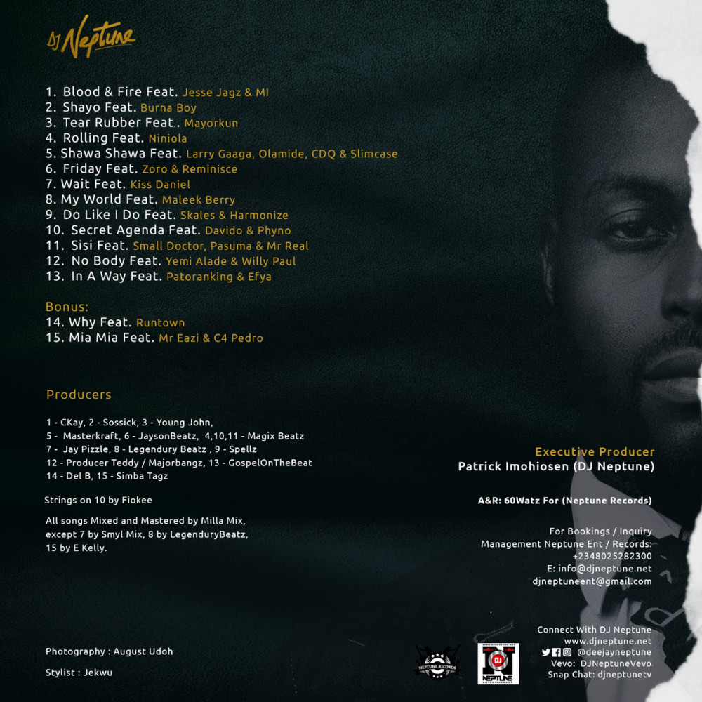 "Greatness" Soon Come! DJ Neptune releases Artwork & Tracklist for Forthcoming Album