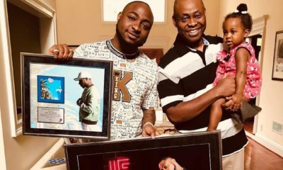 Davido dedicates "IF" & "Fall" Platinum plaques to Dad & Daughter