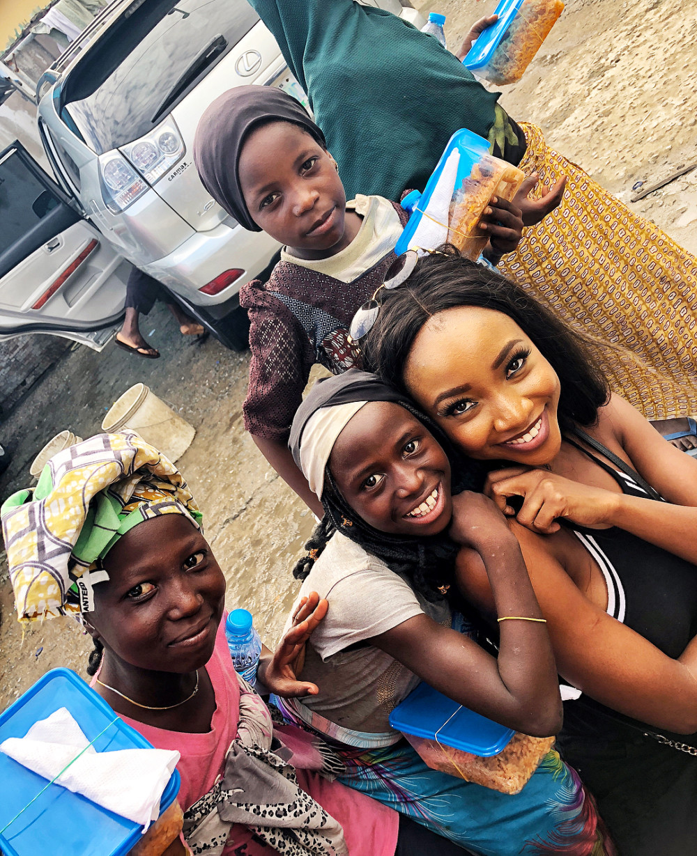 Ini Dima-Okojie spent her day with less privileged Kids 💕