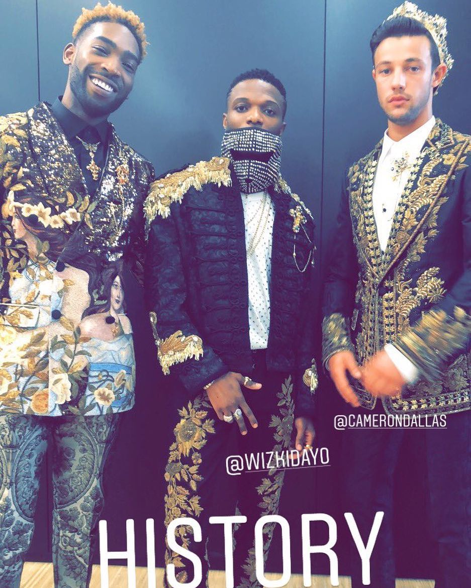 wizkid dolce and gabbana show