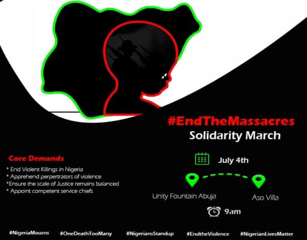 Nigerians to Protest Killings on July 4 | BellaNaija