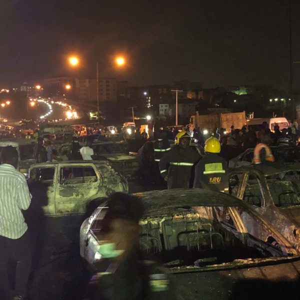 Fire on Otedola Bridge put Out | BellaNaija