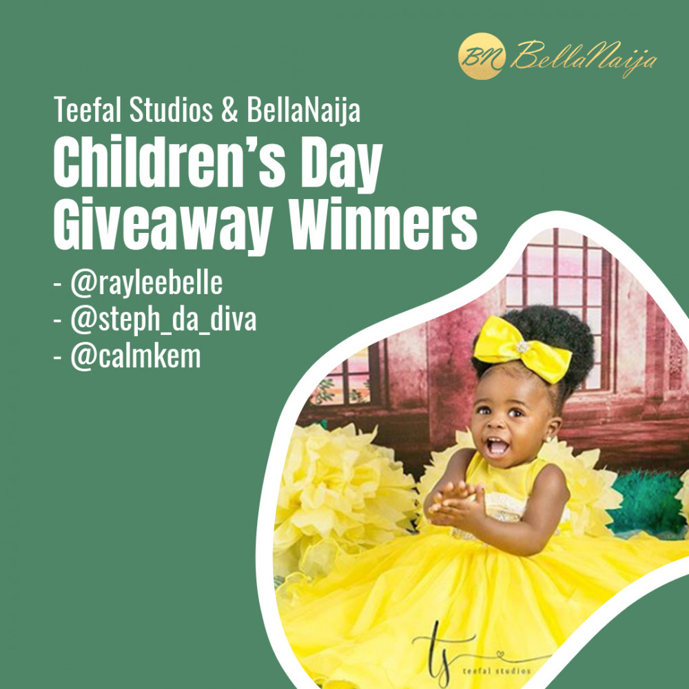 The BellaNaija Living & Teefal Studios Children’s Day Giveaway WINNERS!