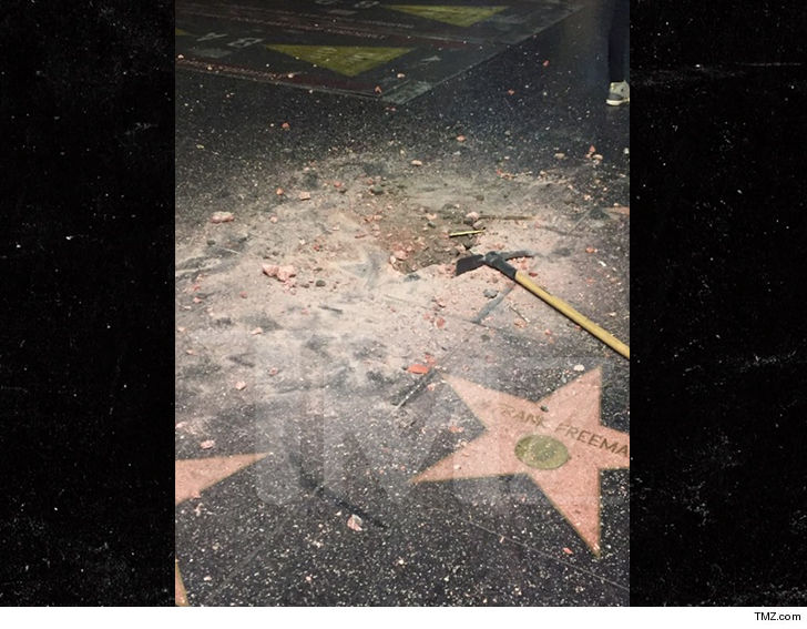 Trump's Hollywood Walk Star Destroyed Again By Unknown Man