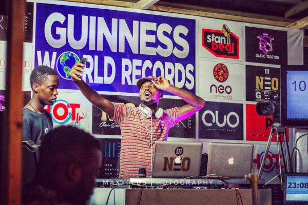 He's done it! DJ Neo breaks and sets the Guinness World Record for Longest Marathon Club DJing | BellaNaija