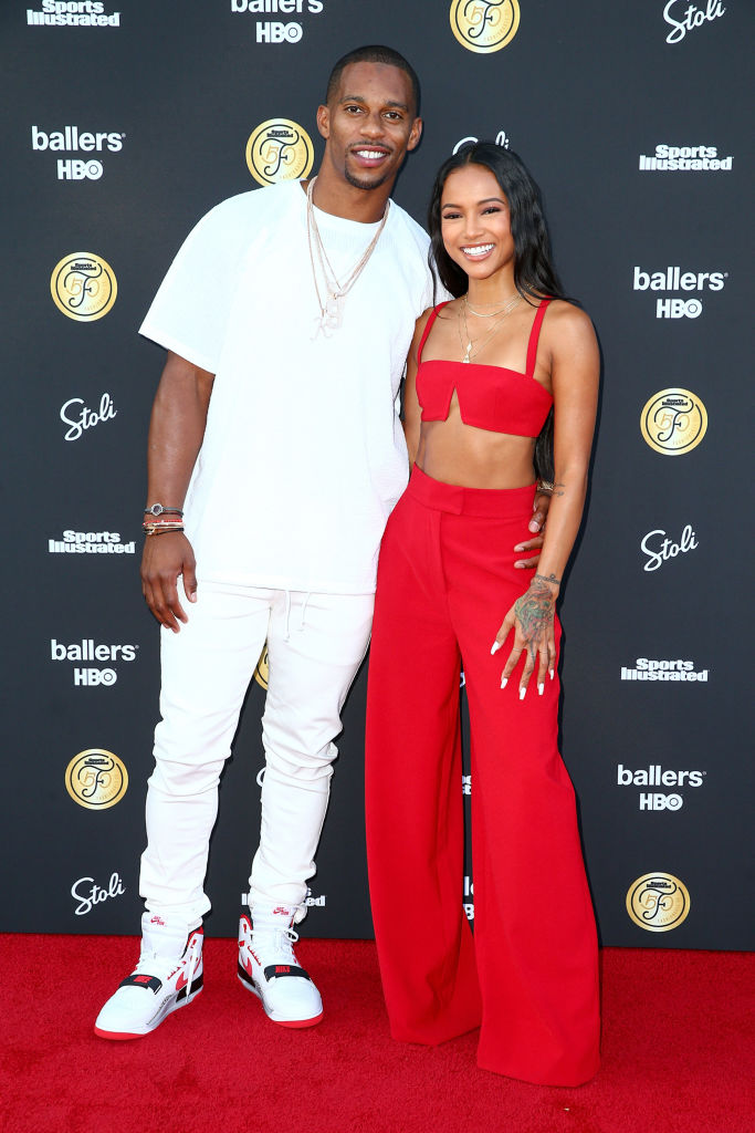 Karrueche Tran & Boyfriend Victor Cruz couple up at 'Sports Illustrated