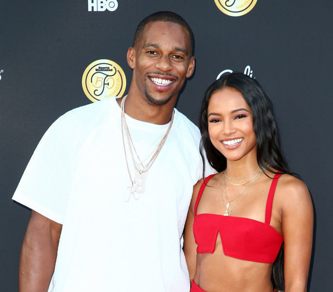 Karrueche Tran & Boyfriend Victor Cruz couple up at 'Sports Illustrated