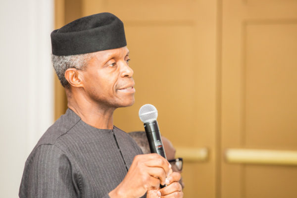 Osinbajo throws Sub at Melaye & Adeleke at Independence Day Dinner | BellaNaija