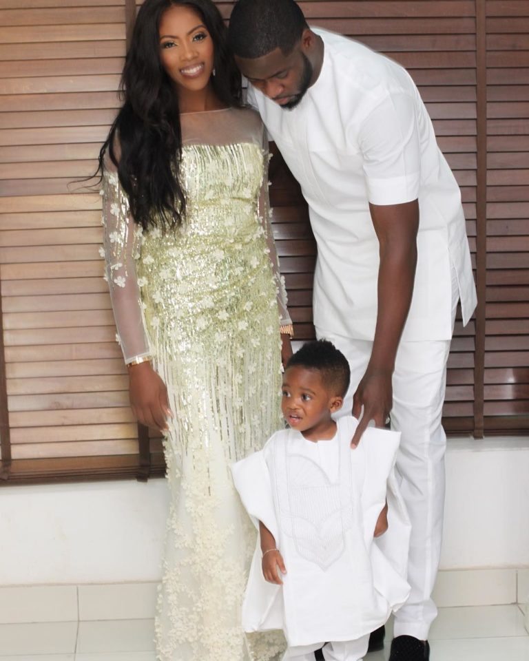 "Our baby is 3"! Tiwa Savage & TeeBillz celebrate Son Jamil on his
