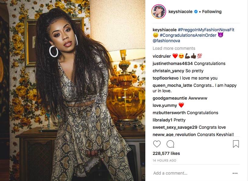 Keyshia Cole Announces Pregnancy On Instagram