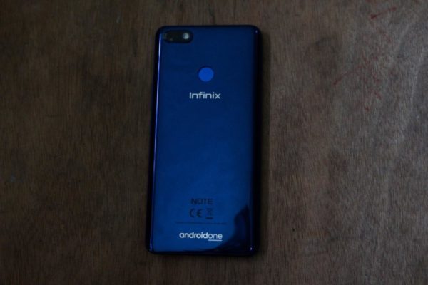 Back-view of Infinix Note 5