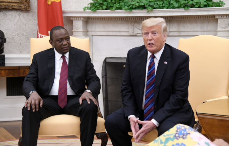 Donald Trump hosts Kenyan President Uhuru Kenyatta & First ...