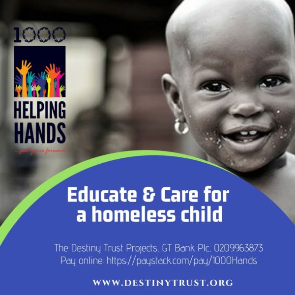 #1000HelpingHands Street Children Banner