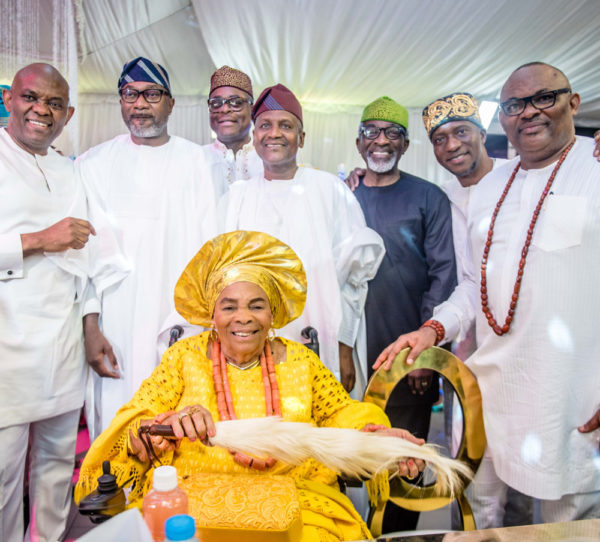 Dangote, Otedola, Jim Ovia attend Tony Elumelu's party for Mum's 90th Birthday | BellaNaija