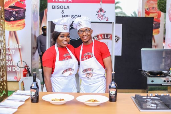 Bisola and Chef Cupid at Baileys Bakefest