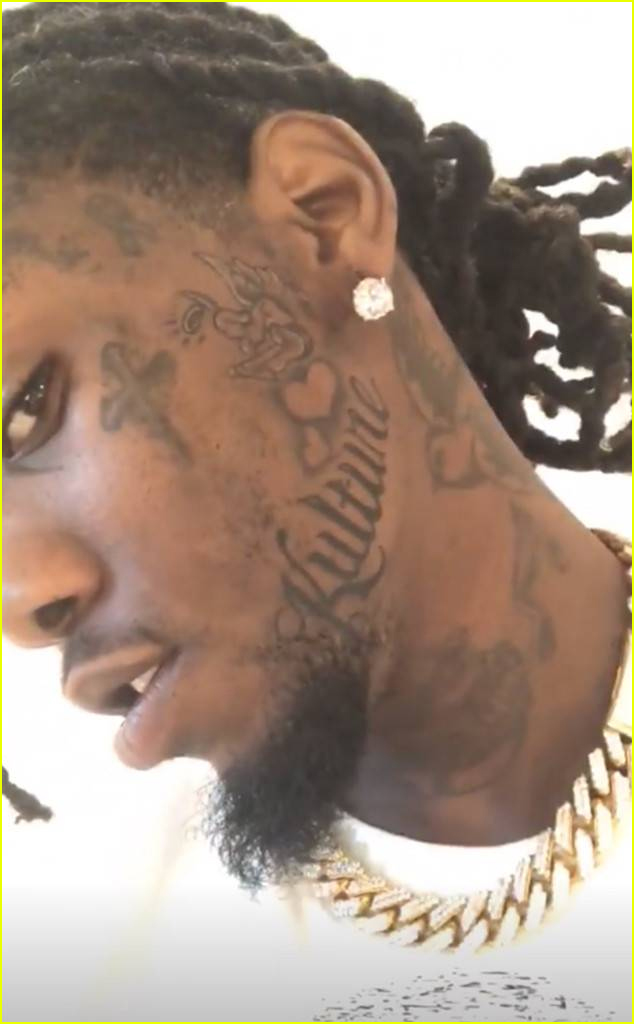 Offset Tattoos Name Of Daughter With Cardi B On His Face | Bellanaija