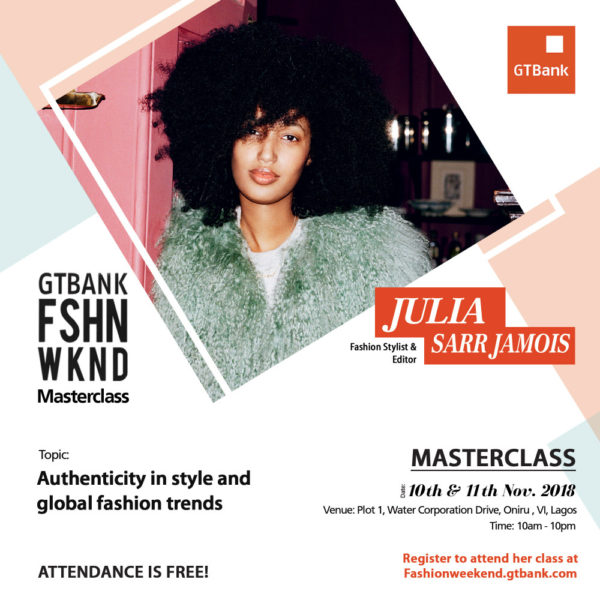 Julia Sarr-Jamois at GTBank Fashion Weekend