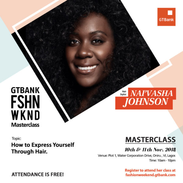 Nai'vasha Johnson at GTBank Fashion Weekend