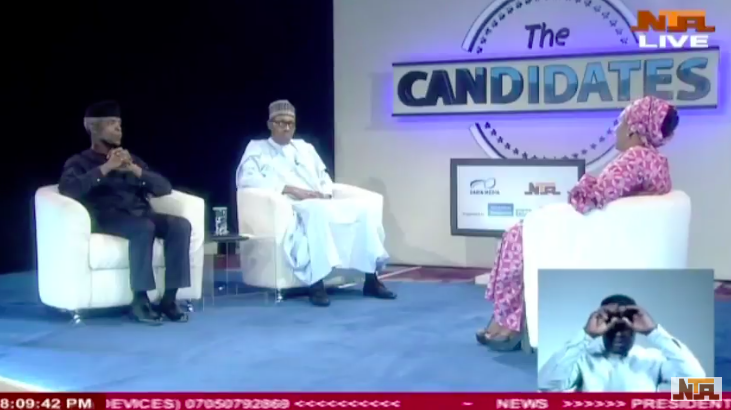 Buhari & Osinbajo Discuss at the #NGTheCandidates Town Hall 