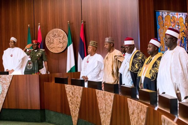 The Cable: Borno Governor Shettima weeps over Boko Haram as he visits Buhari | BellaNaija