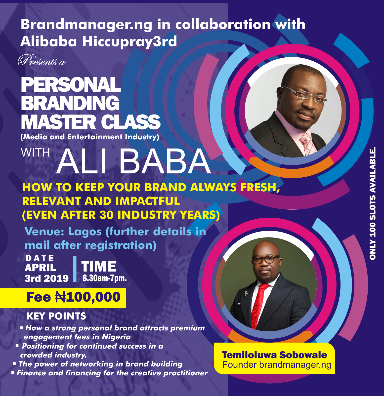 Ali Baba Set to Share Secrets of His Sustained 30 Years Industry Leadership at Personal Branding Masterclass April 3rd