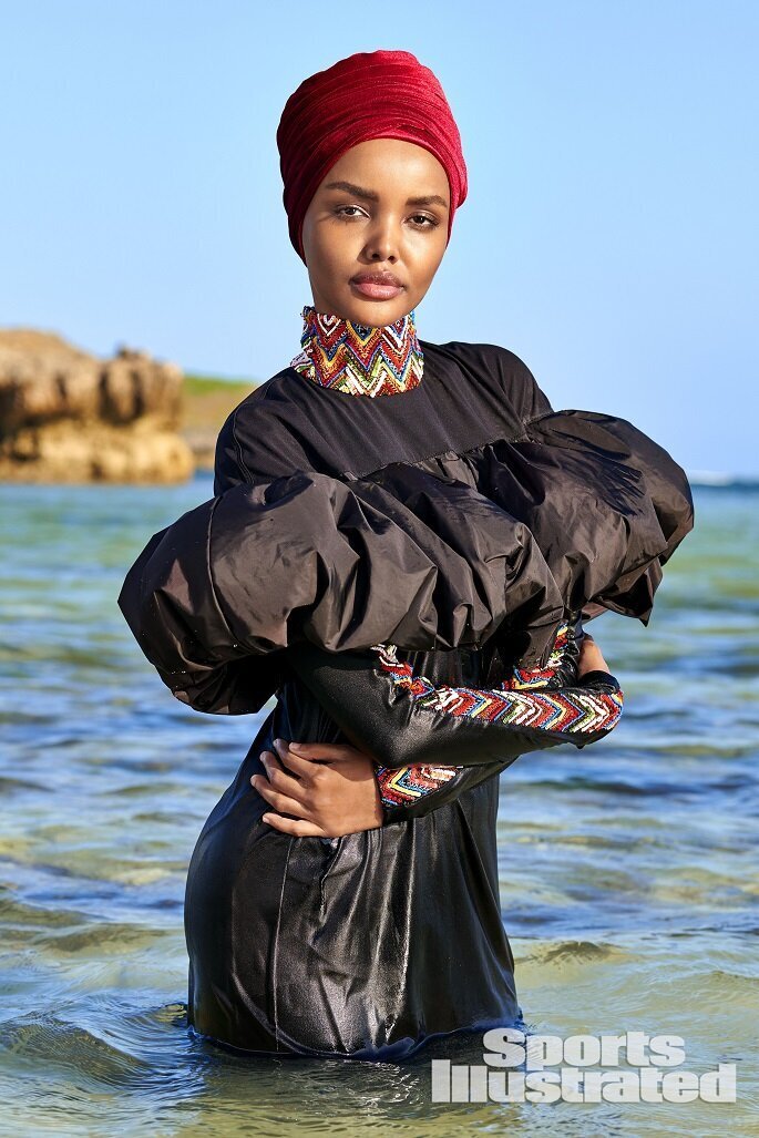 Halima Aden becomes First Burkini-Wearing Model on Sports Illustrated Swimsuit jaiyeorie