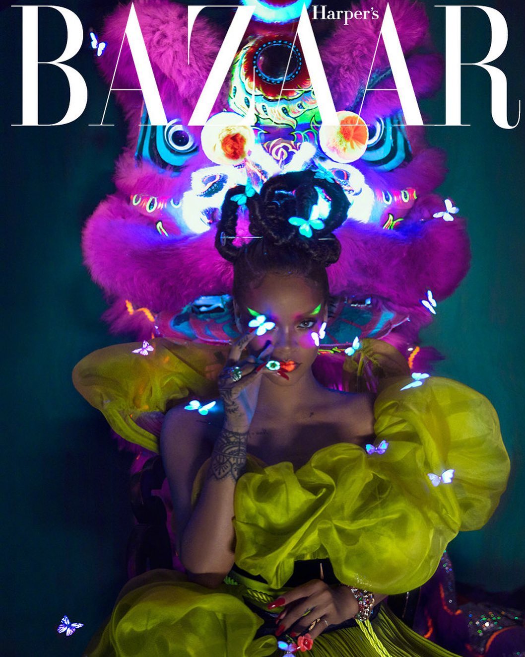 Rihanna is the Princess of China on Harper's Bazaar China August 2019 Cover