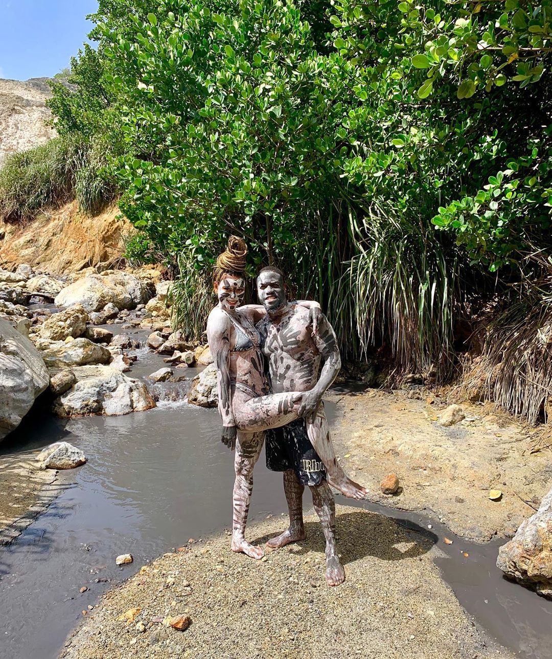 Kevin Hart and Eniko Hart in St Lucua