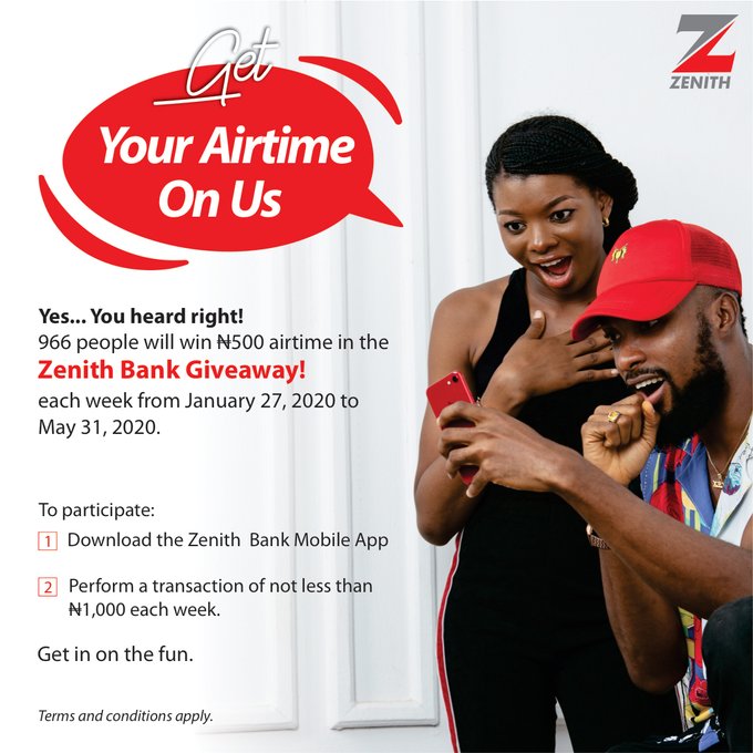 Zenith Bank Giveaway