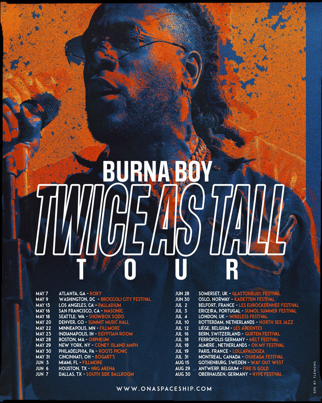 burna boy tour