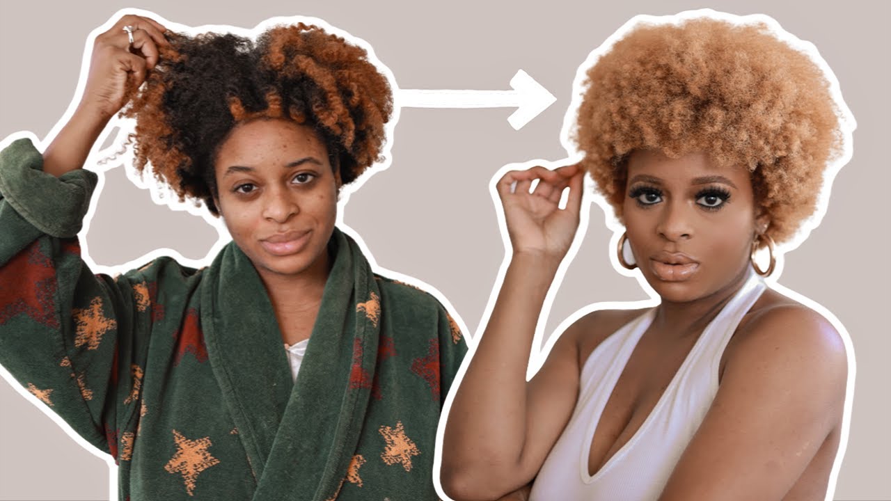 A Ronke Raji DIY Tutorial on How to Dye Your Natural Hair Blonde | WATCH |  BellaNaija