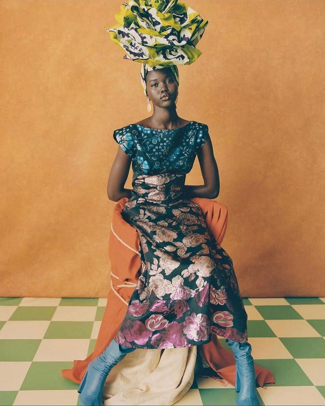Adut Akech wears Kenneth Ize & Duro Olowu in New Vogue Editorial ...