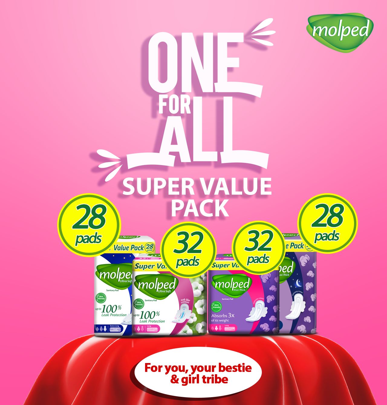 MOLPED launches their Super Value Pack Sanitary Pad for the Girl