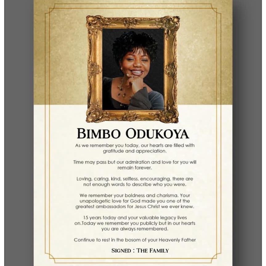Legacy Never Dies!  - Jimmy Odukoya Remembers Mum PSt Bimbo Odukoya