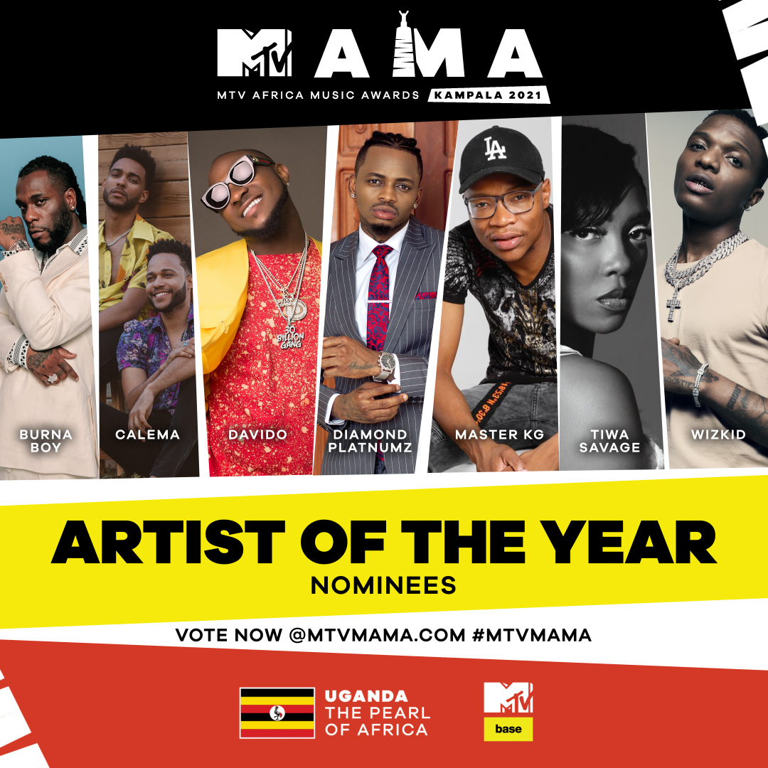 See the Full List of 2021 #MTVMAMA Nominees including Tems ...