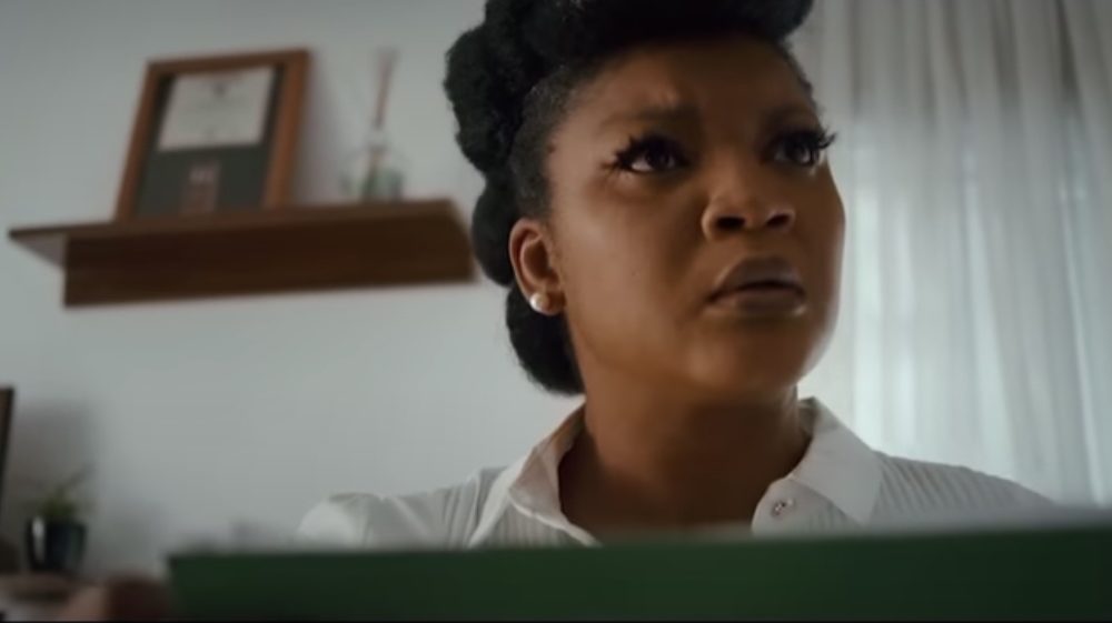 Omotola Jalade-Ekeinde plays the lead role in Moses Inwang's Lockdown. [Image Credit: BellaNaija]