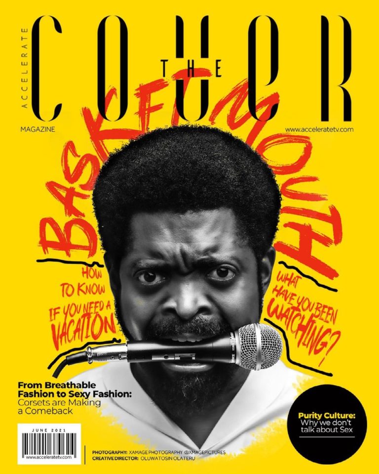 Basketmouth is the Latest Guest on Accelerate TV's "The Cover" June Issue BellaNaija