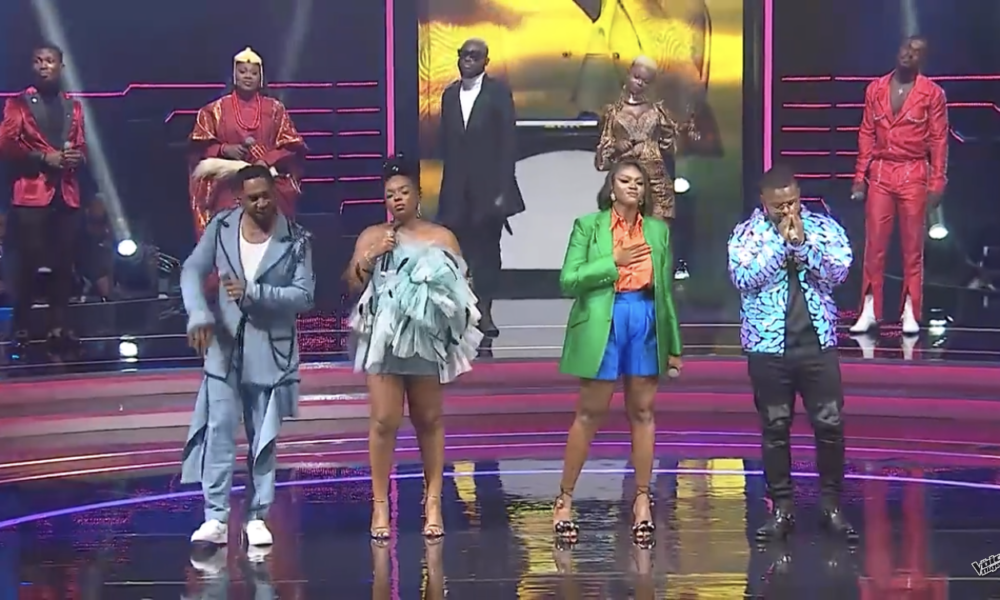 The Coaches and Top 8 Pay Tribute to Sound Sultan on "The Voice Nigeria