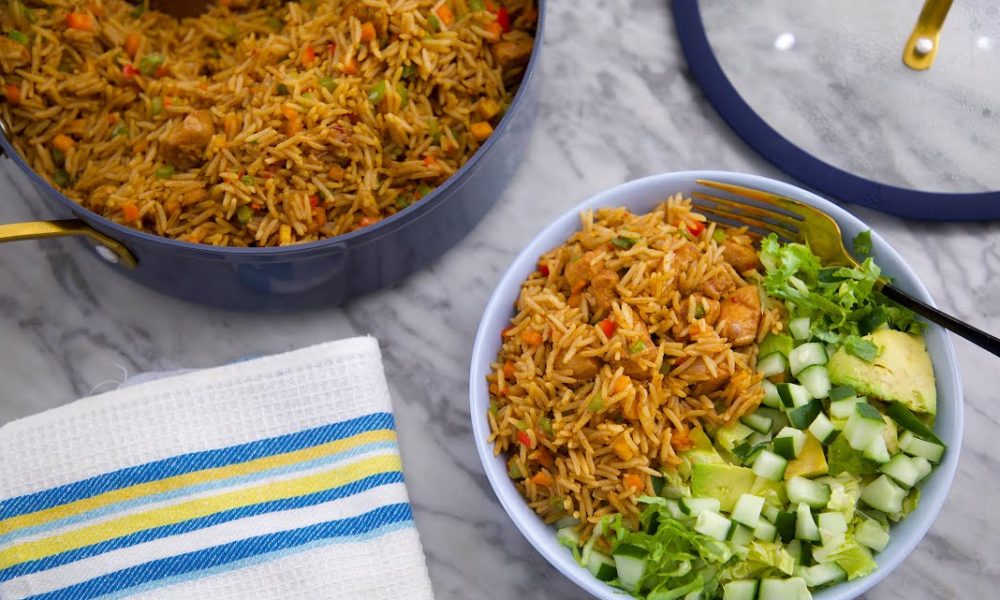 A ThirstTrapping Fried Rice, Chicken Breast & Steamed Veggies Recipe